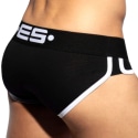 ES Collection Double Side Cotton Briefs - Black - White