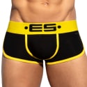 ES Collection Shorty Double Side Coton Noir - Jaune