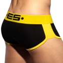 ES Collection Double Side Cotton Trunks - Black - Yellow