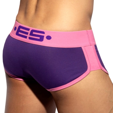 ES Collection Double Side Cotton Trunks - Purple - Pink