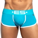 ES Collection Double Side Cotton Trunks - Turquoise - White