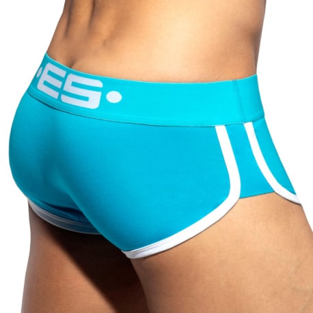 ES Collection Double Side Cotton Trunks - Turquoise - White