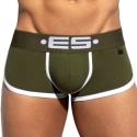 ES Collection Double Side Cotton Trunks - Khaki - White