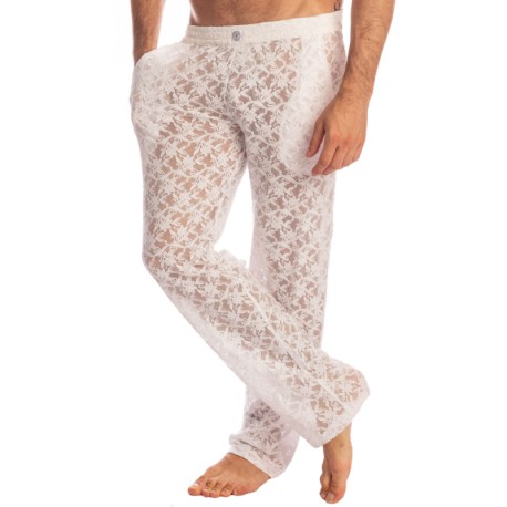 L'Homme invisible White Lotus Lounge Pants - White