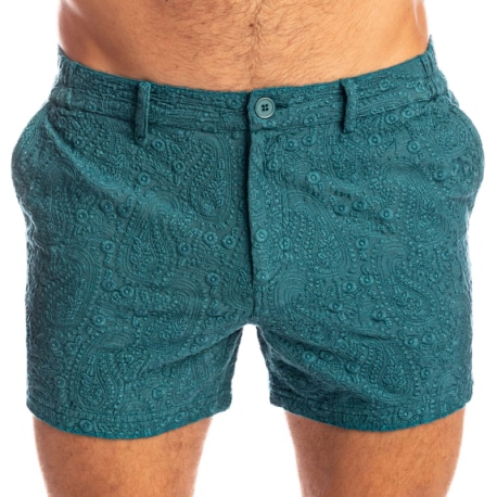 L'Homme invisible Udaipur Shorts - Green - Blue