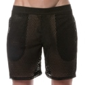 TOF Paris See Through Mesh Long Shorts - Black