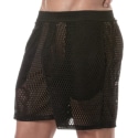 TOF Paris See Through Mesh Long Shorts - Black