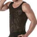 TOF Paris See Through Mesh Tank Top - Black