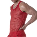 TOF Paris See Through Mesh Tank Top - Red