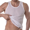 TOF Paris See Through Mesh Tank Top - White