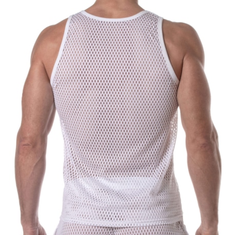 TOF Paris See Through Mesh Tank Top - White