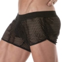 TOF Paris See Through Mesh Mini Shorts - Black