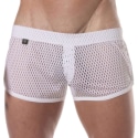 TOF Paris Mini Short See Through Mesh Blanc