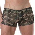 TOF Paris Mini Short See Through Résille Camouflage