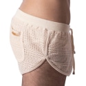 Barcode Short Aachet Mesh Beige