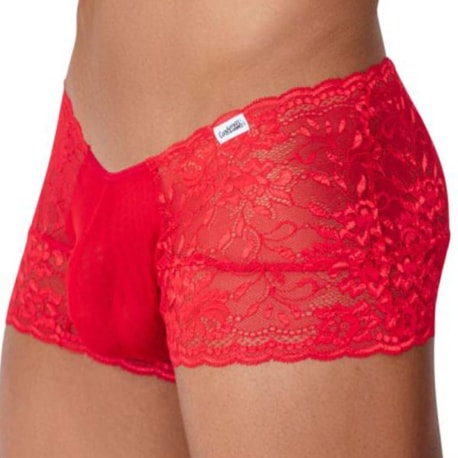 CandyMan Boxer en Dentelle à Lacets Rouge