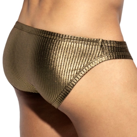 ES Collection Art Deco Metallic Briefs - Gold