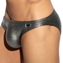 ES Collection Art Deco Metallic Briefs - Silver