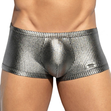 ES Collection Art Deco Metallic Trunks - Silver