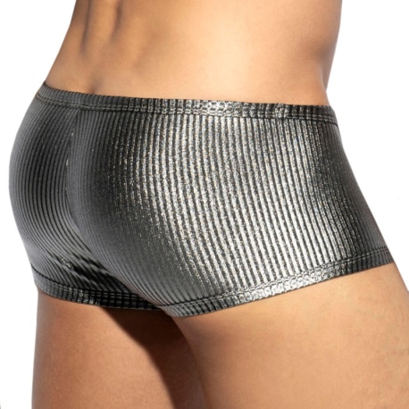 ES Collection Art Deco Metallic Trunks - Silver