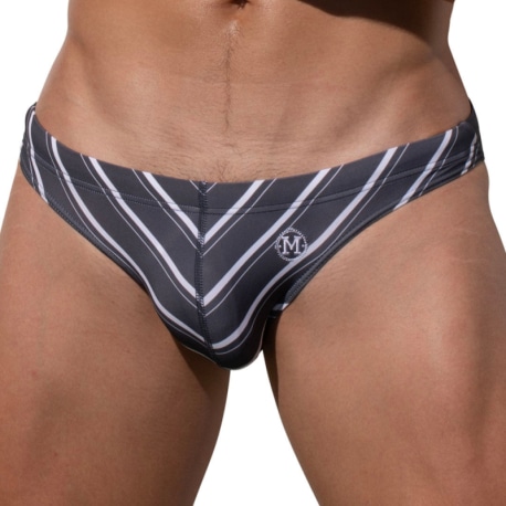 Marcuse Vacay Swim Briefs - Charcoal