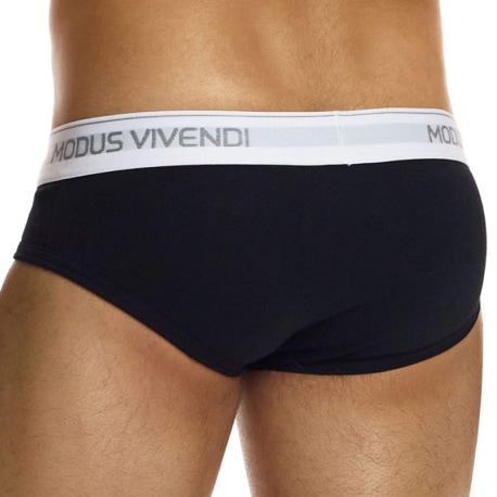 Modus Vivendi Lot de 3 Slips Staple Coton Noirs