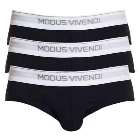 Modus Vivendi Lot de 3 Slips Staple Coton Noirs