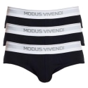 Modus Vivendi 3-Pack Staple Cotton Briefs - Black