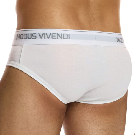 Modus Vivendi 3-Pack Staple Cotton Briefs - White