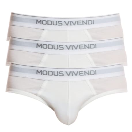 Modus Vivendi 3-Pack Staple Cotton Briefs - White