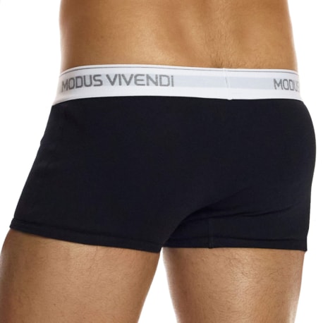 Modus Vivendi 3-Pack Staple Cotton Boxer Briefs - Black