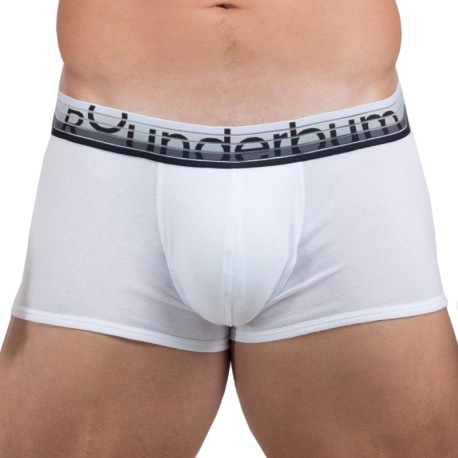 Rounderbum Package Cotton Trunks - White