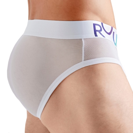 Rounderbum Rainbow Package Briefs - White