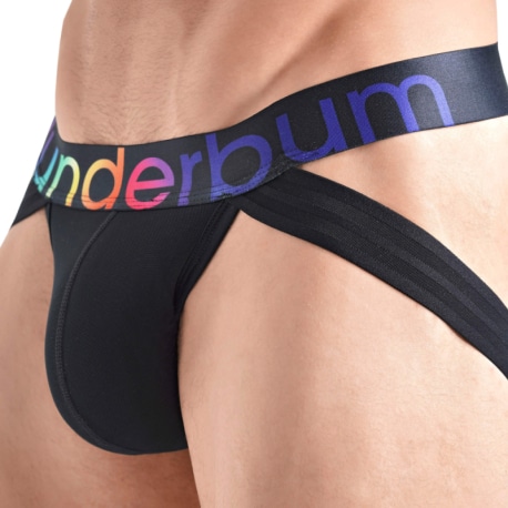 Rounderbum Jock Strap Lift Rainbow Noir