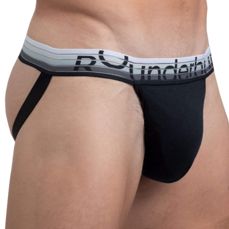 Rounderbum Cotton Jockstrap - Black