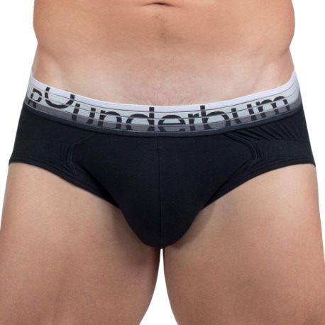 Rounderbum Lift Cotton Briefs - Black