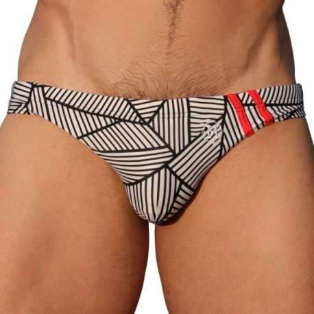 Marcuse Obelisk Swim Briefs - Black - White