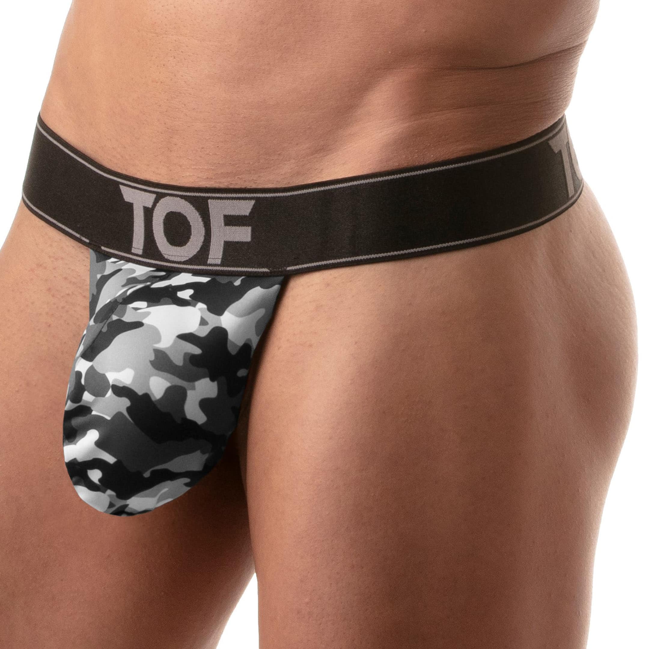 TOF Paris Iconic Backless Thong – Grey Camo S
