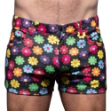 Andrew Christian Flower Power Skinny Stretch Jean Shorts