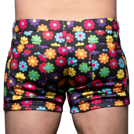 Andrew Christian Flower Power Skinny Stretch Jean Shorts