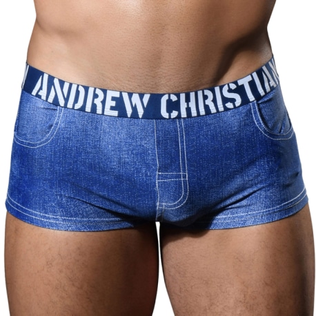 Andrew Christian Boxer Pocket Western Indigo