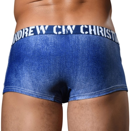 Andrew Christian Boxer Pocket Western Indigo