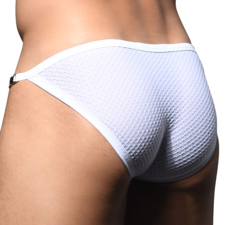 Andrew Christian Slip Buckle Platinum Blanc