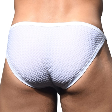 Andrew Christian Platinum Buckle Briefs - White