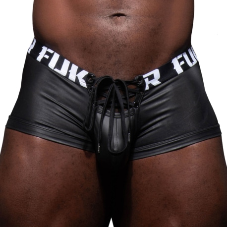 Andrew Christian FUKR Lace-Up Trunks - Black