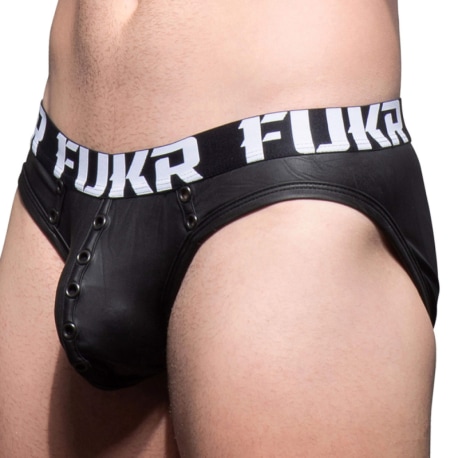 Andrew Christian Slip Zip FUKR Noir