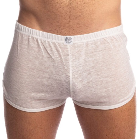 L'Homme invisible Nieuport Linen Freedom Shorts - White