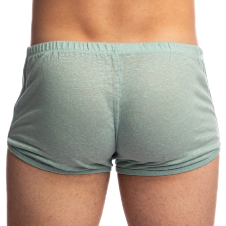 L'Homme invisible Short Freedom Nieuport Lin Bleu Turquoise