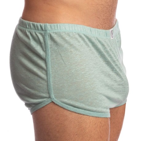L'Homme invisible Nieuport Linen Freedom Shorts - Turquoise