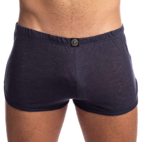 L'Homme invisible Nieuport Linen Freedom Shorts - Navy